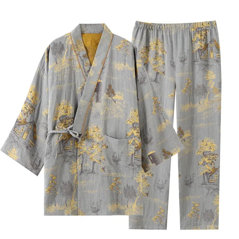 Esprit du Japon ensemble pyjama kimono homme coton