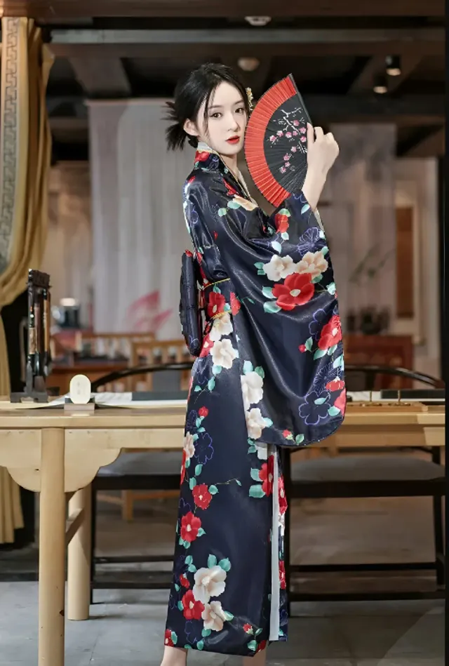 Japon style Kimono Traditionnel Femme kimono soie cérémonie
