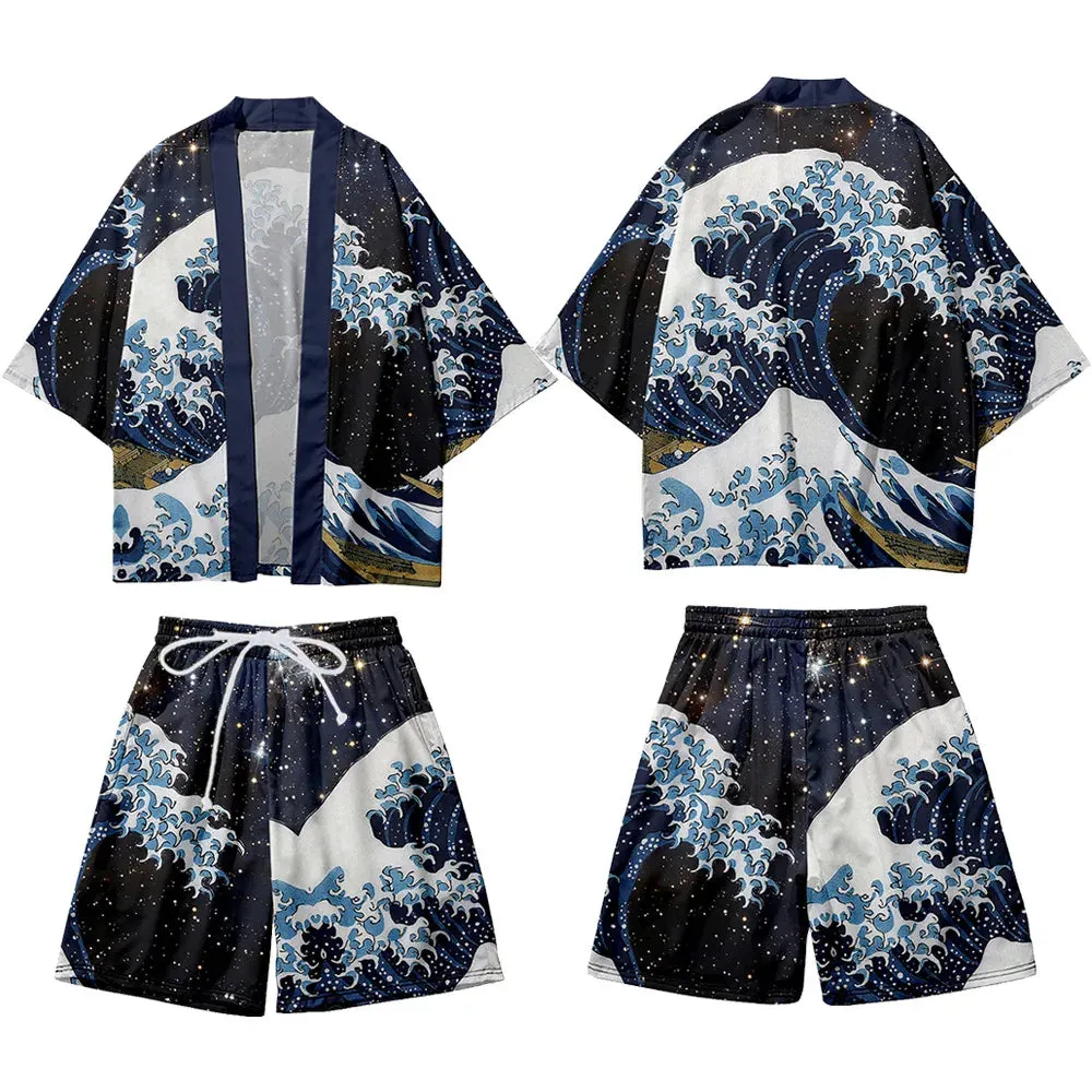 Esprit du Japon Ensemble kimono short imprimé été