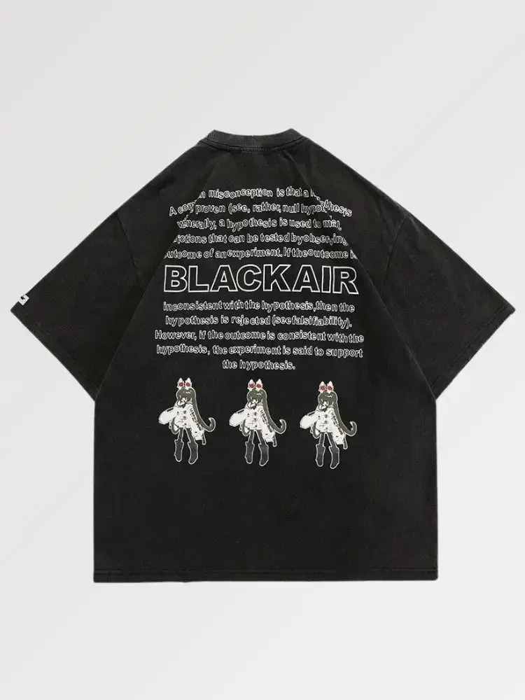 Japon style T-shirt manga habikino coton coupe oversize