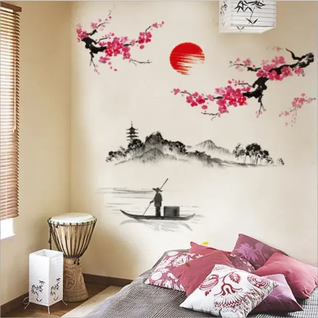 Japon style Arbre Japonais stickers muraux cerisier