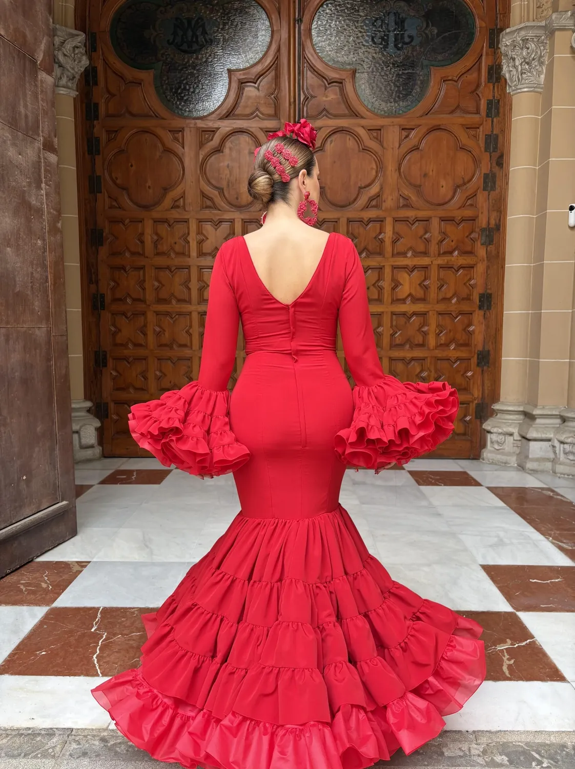 Viva La Feria Rosa robe flamenca à volants