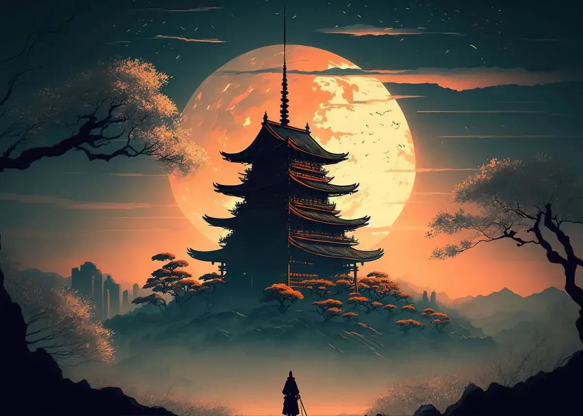 Japon style tableau paysage japonais zen