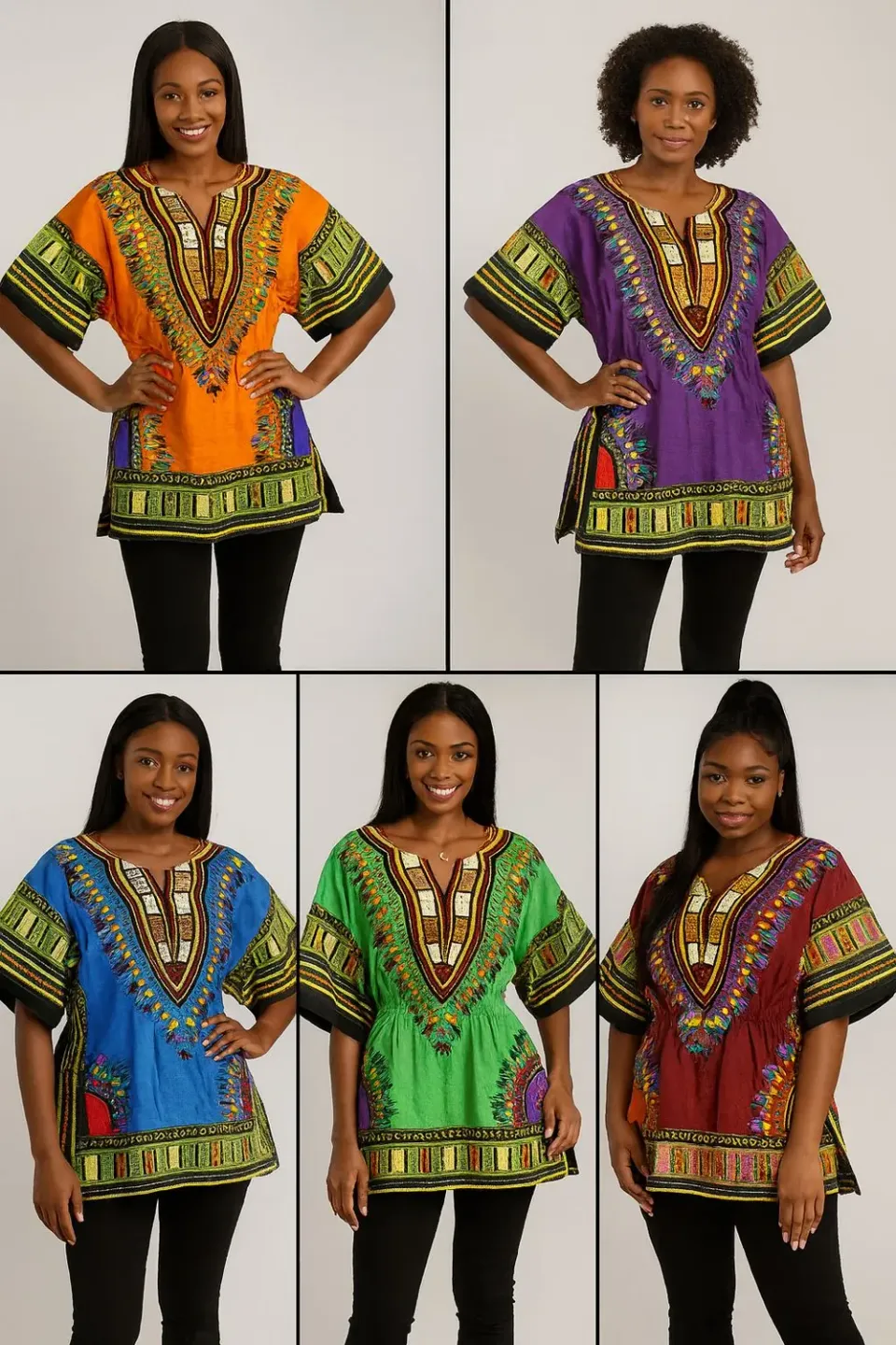 KAVAZI Dashiki Top élastique femme motif héritage