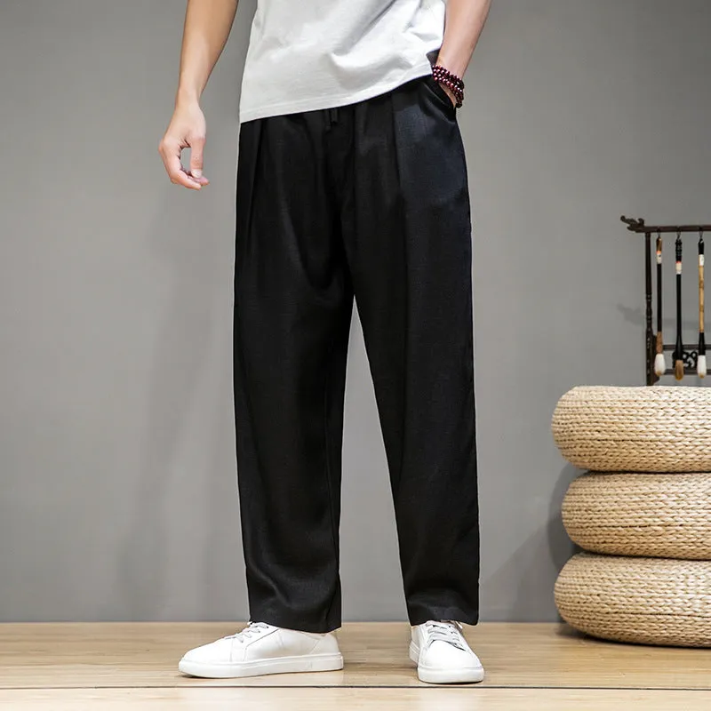 Esprit du Japon Pantalon droit japonais en lin