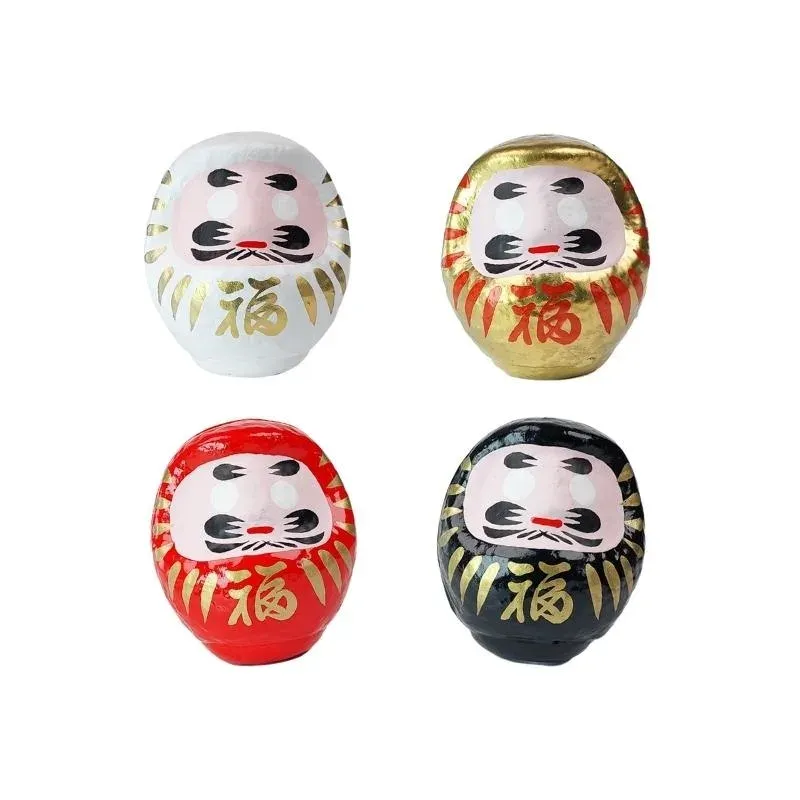 Japon style Lot 4 Daruma Japonais figurines porte-bonheur