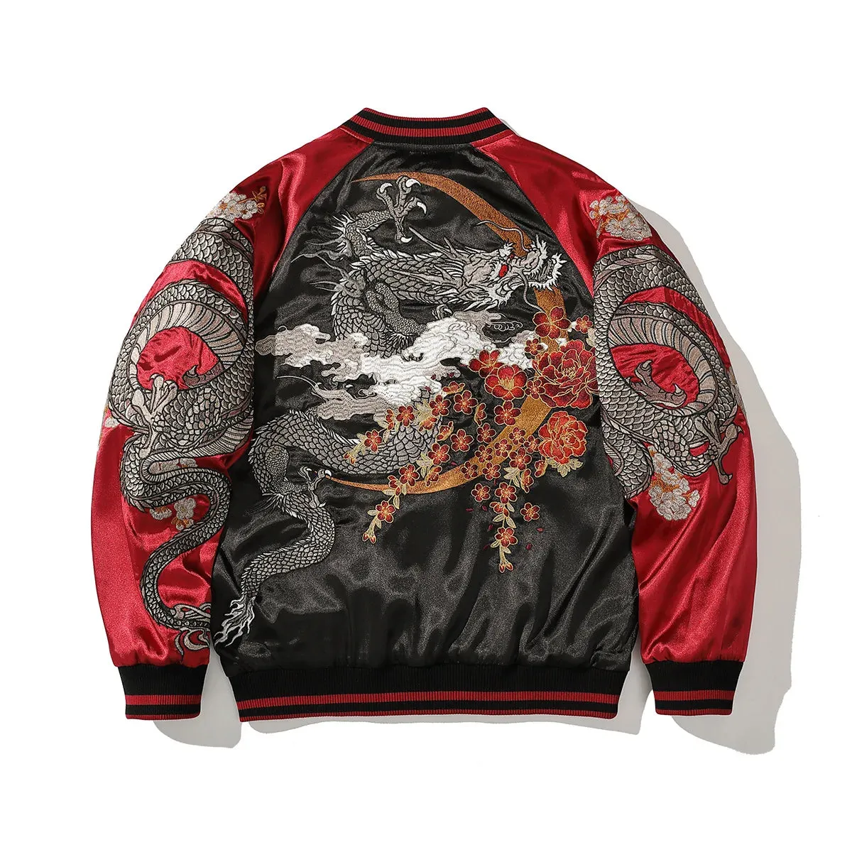 Esprit du Japon blouson sukajan dragon brodé satin