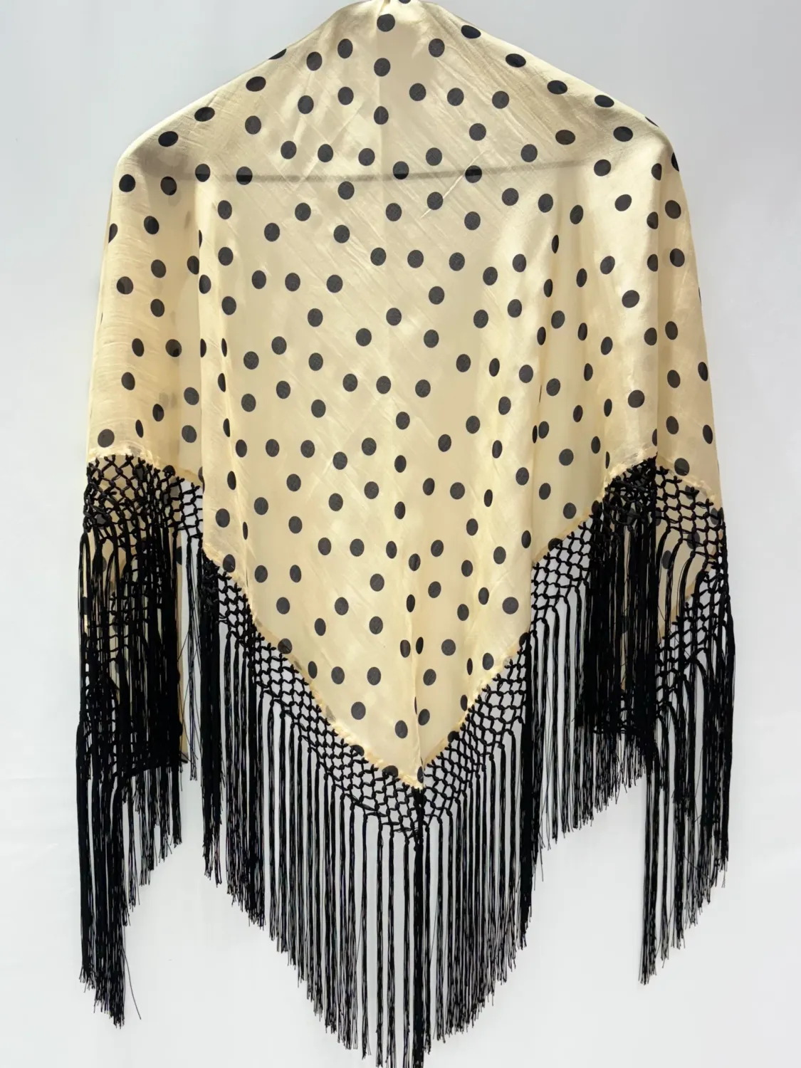 Viva La Feria mantoncillo châle à pois franges soie
