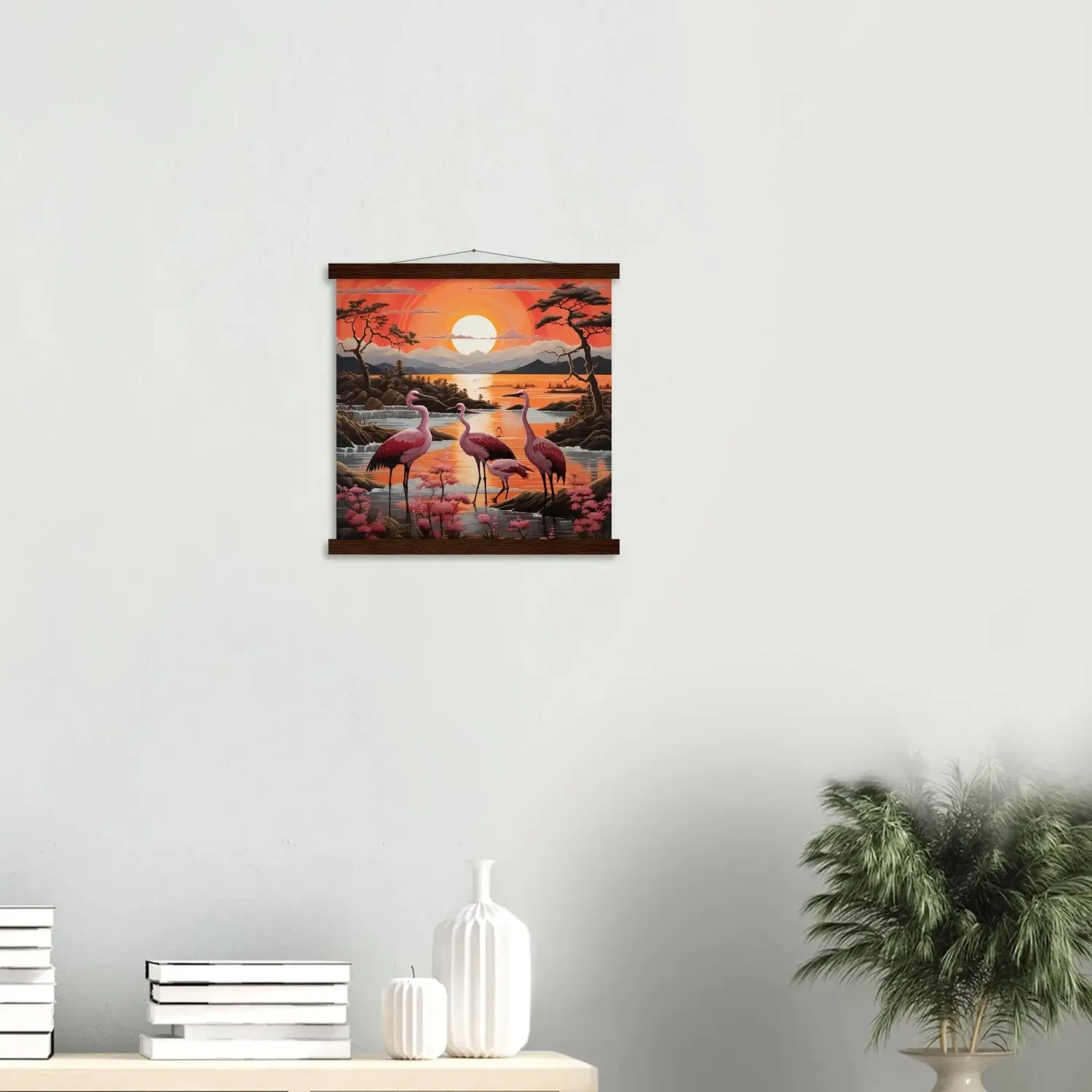 Japon style Sunrise tableau japonais contemporain