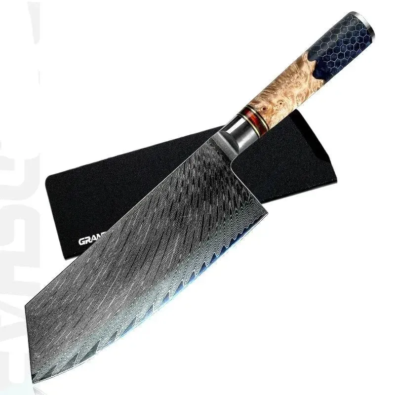 Japon style Itamae couteau nakiri damas 67 couches