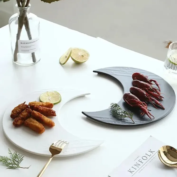 Japon style Kaede assiette lune céramique