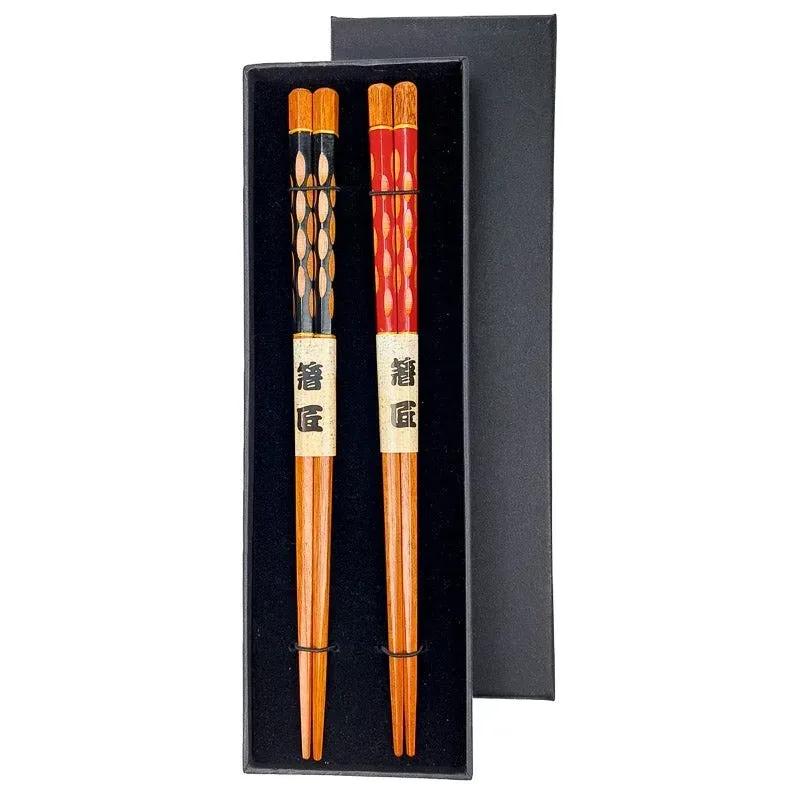 Japon style Zen set baguettes japonaises manche travaillé