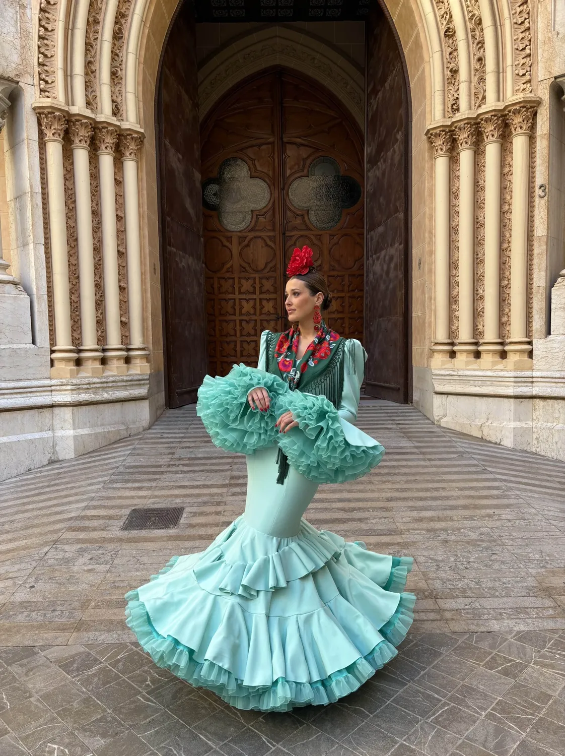 Viva La Feria Gardenia robe flamenca