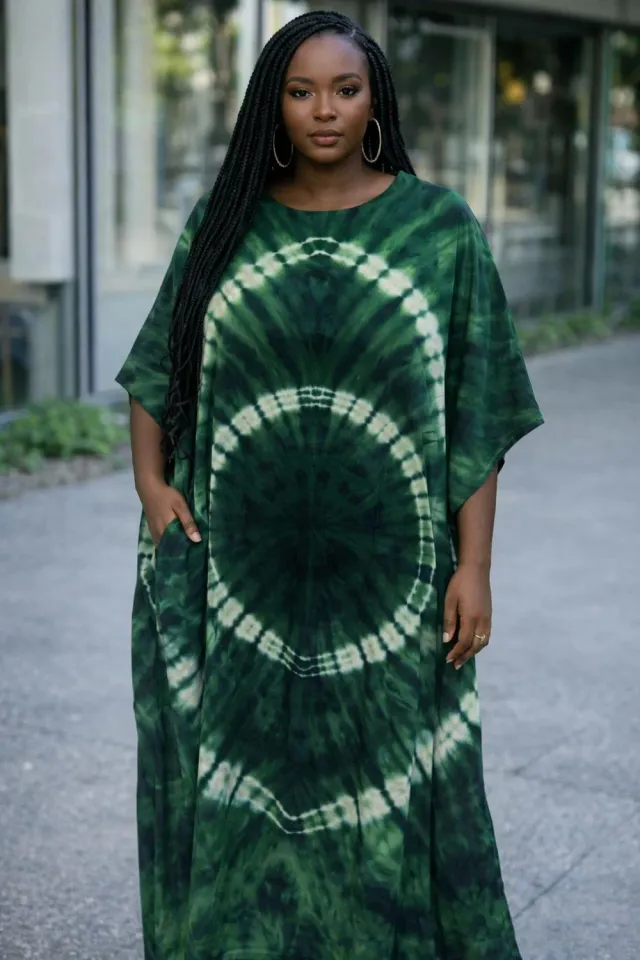 KAVAZI Tie Dye Kaftan kaftan femme en coton
