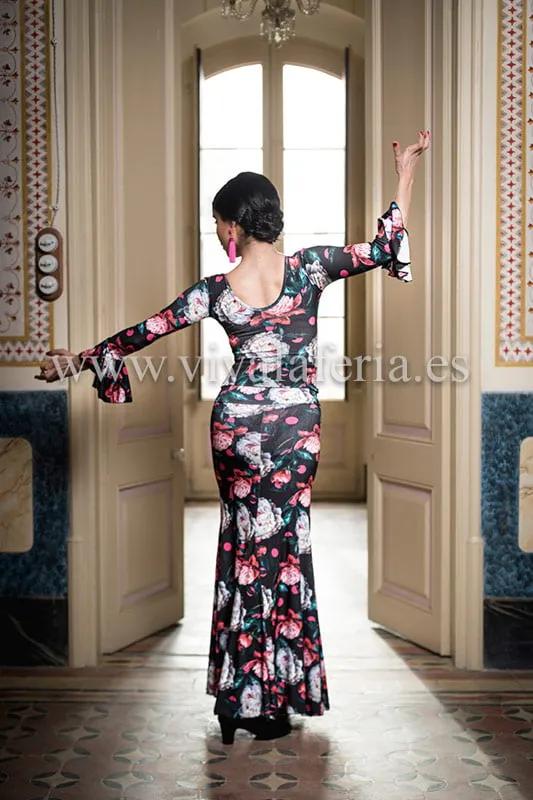 Davedans Cejilla body danse flamenco manches longues