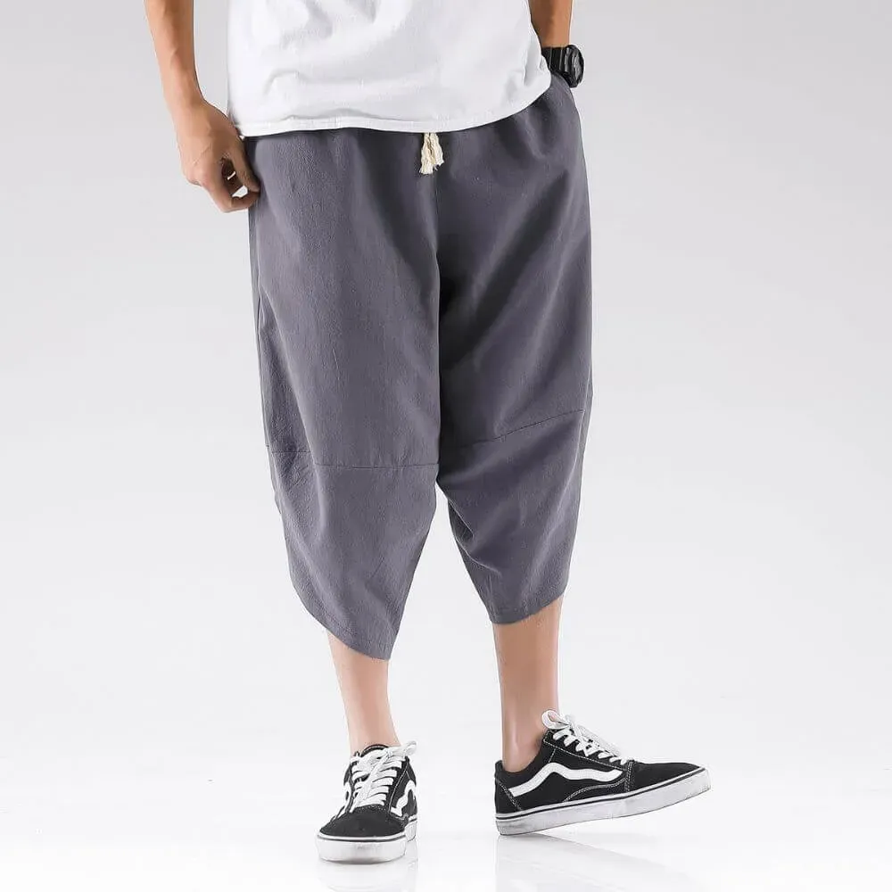 Japon style Kaito pantalon court confort été léger