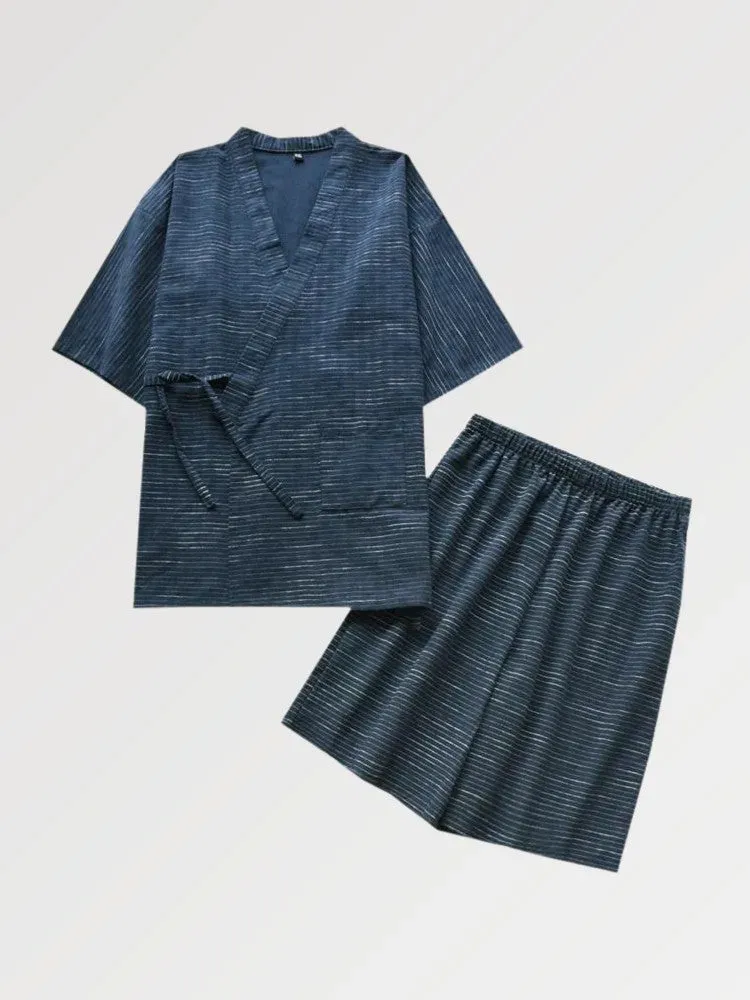 Japon style Naoki kimono pyjama homme coton