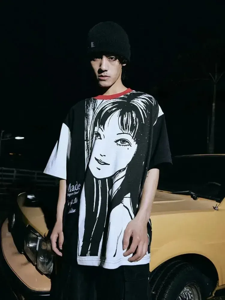 Japon style Tomie t-shirt Junji Ito manga