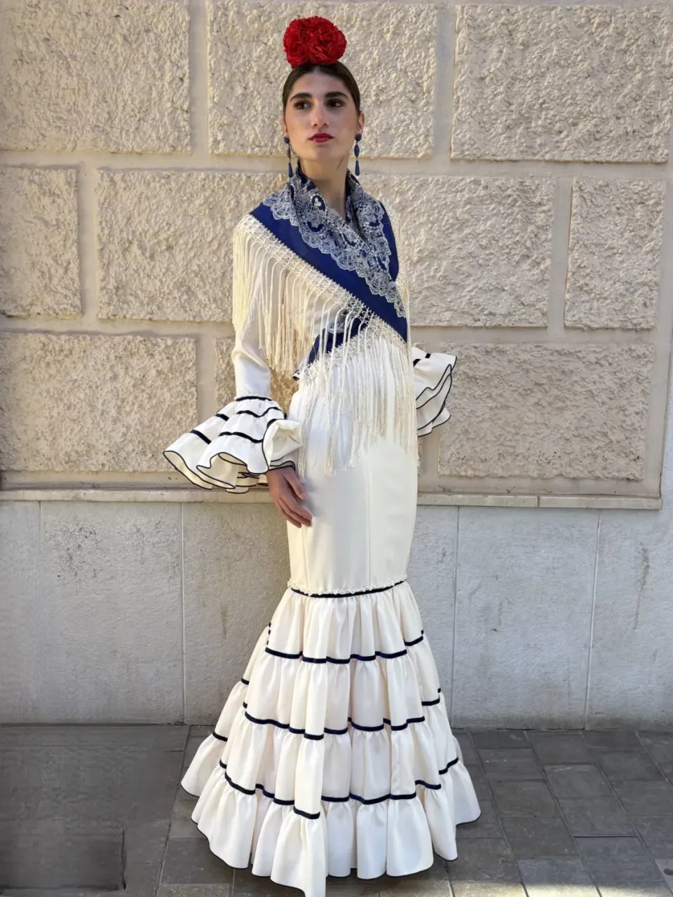 Viva La Feria Moda Flamenca Laura robe canastero beige