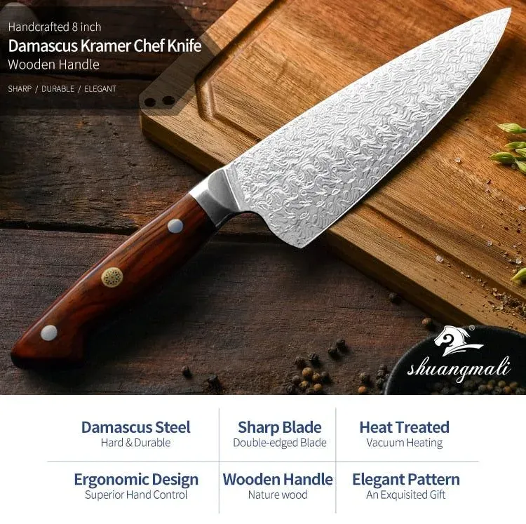 Japon style Damascus Kitchen Knife Izumo couteau damas 67 couches