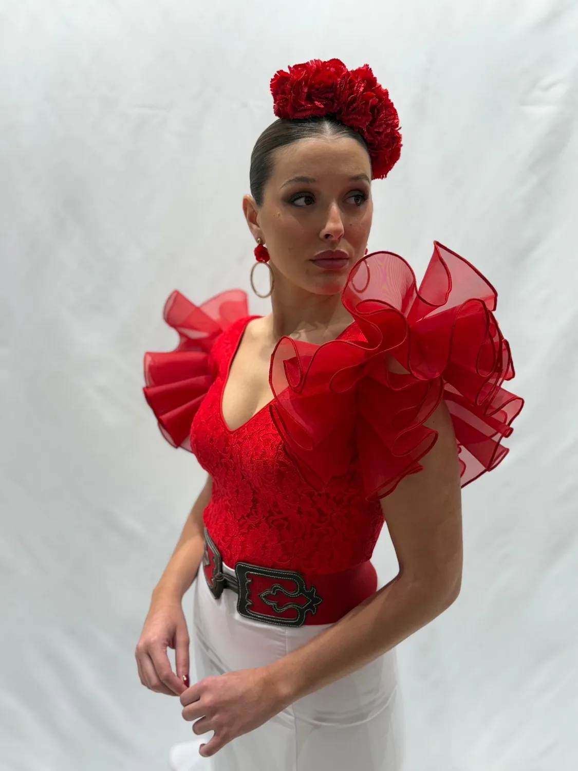 Viva la Feria corsage flamenco dentelle rouge