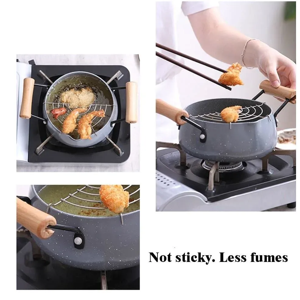 Japon style Tempura Pot Sorato friteuse antiadhésive