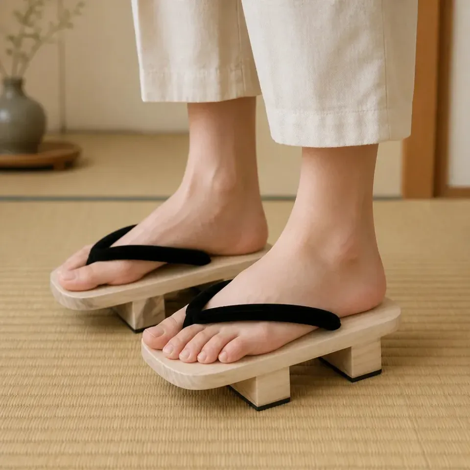 Esprit du Japon geta japonaise bois deux dents