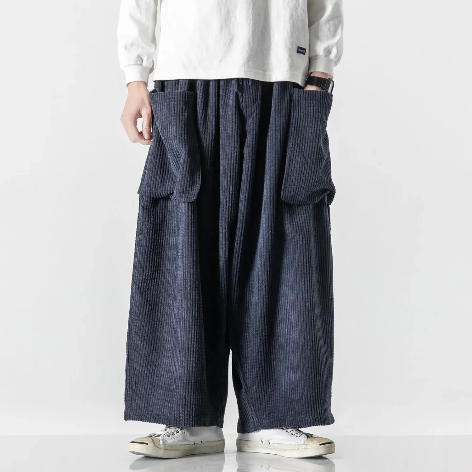 Japon style yuunoya pantalon velours côtelé casual chic