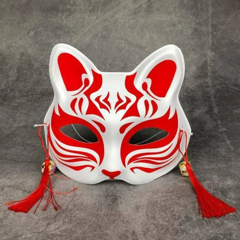 Esprit du Japon Masque chat japonais PVC mi-visage kitsune