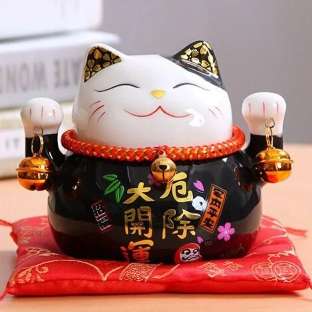 Esprit du Japon chat Maneki Neko clochettes