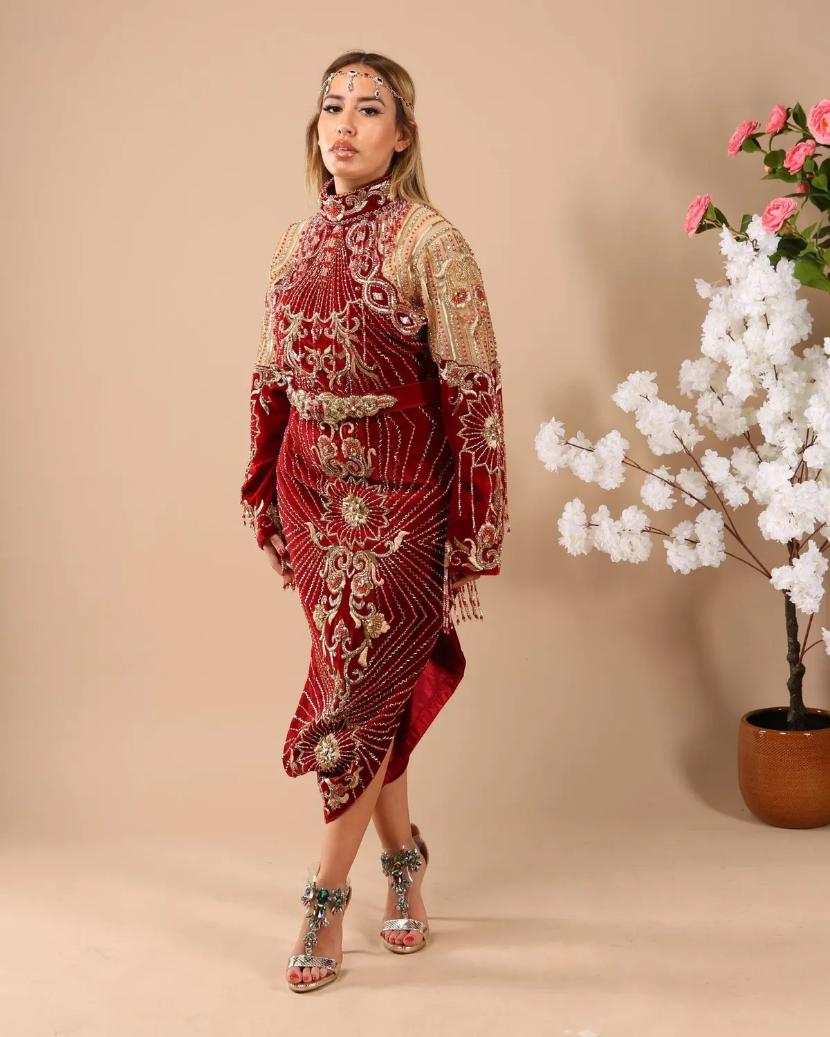 Célèbr'Orient Djamila badroune mariée tulle perlé