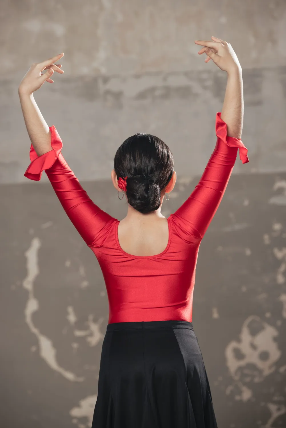 Viva la Feria maillot danse flamenco fille lycra volant