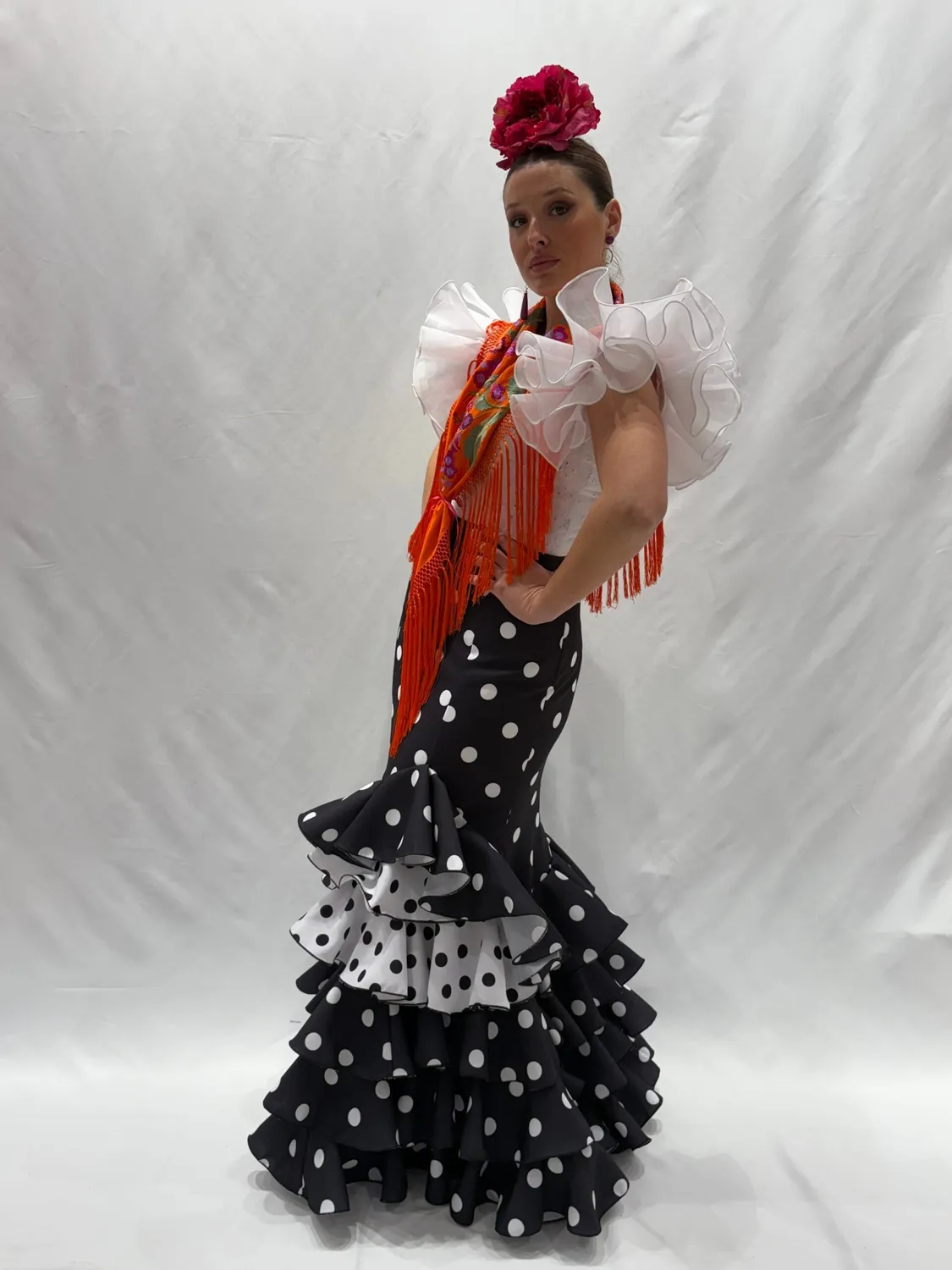 Viva La Feria Sanlúcar jupe flamenca à pois