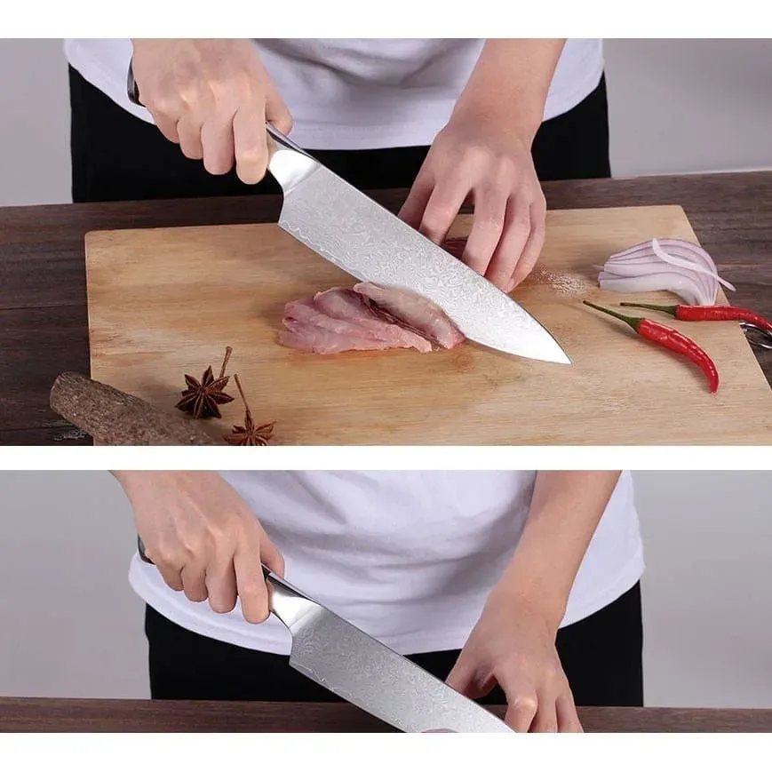 Japon style Kudamono Damascus Knife Kazuma couteau Damas