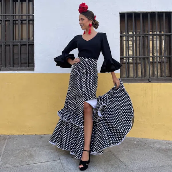 VIVA LA FERIA Falda Rociera modèle Cádiz