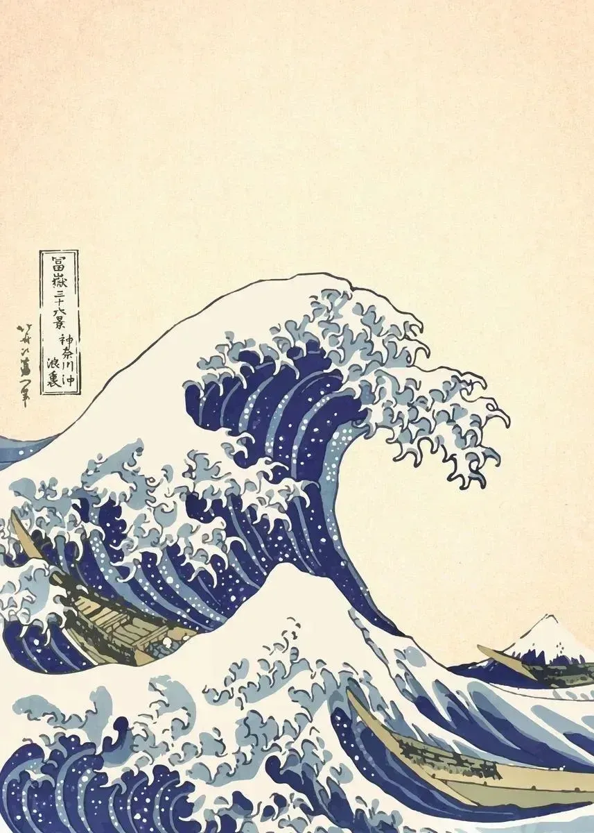 Japon Style Kanagawa Tableau Art Mural Zen