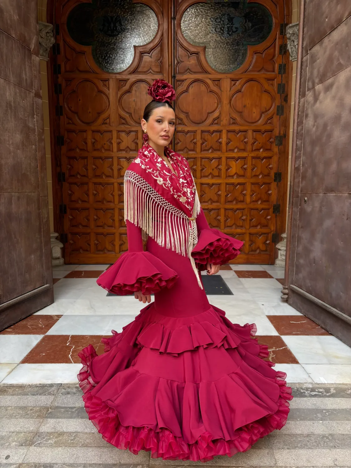 Viva La Feria Tulipán robe flamenca tissu extensible