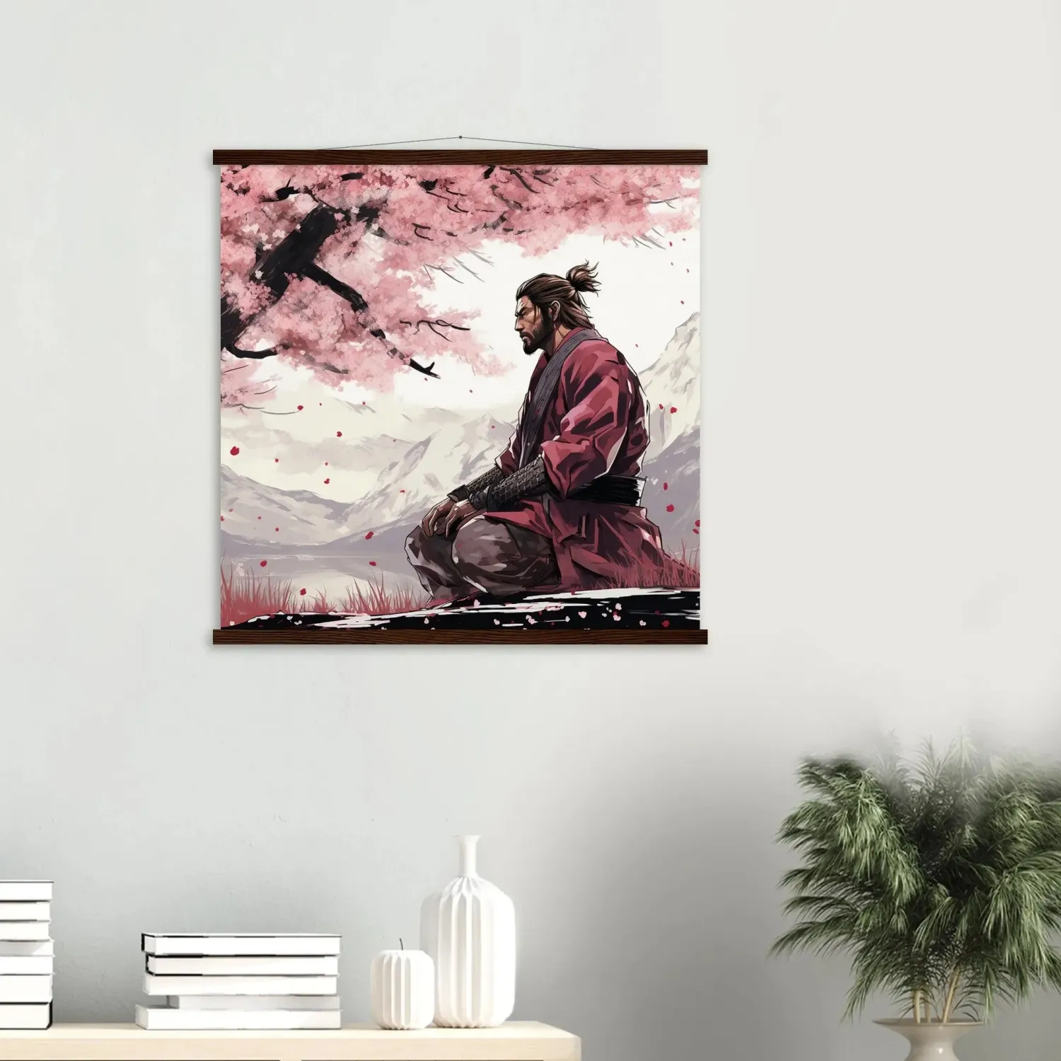 Japon style Tableau Japonais Sakura ‘samurai’ décoration murale