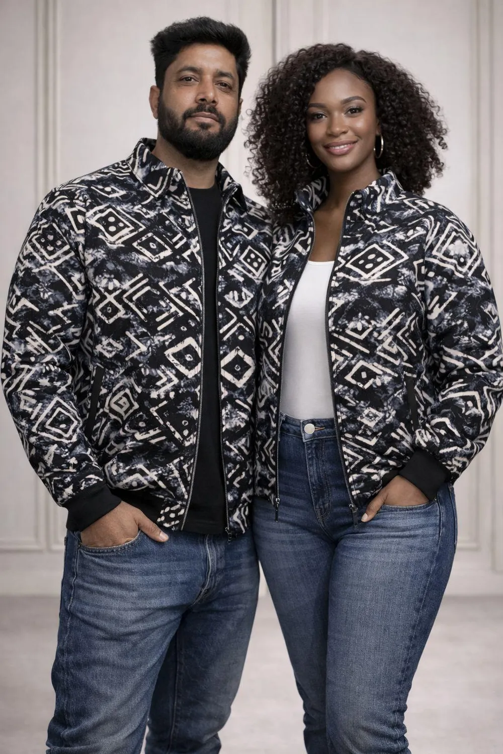 KAVAZI Ankara Puff Bomber Jacket blouson bomber