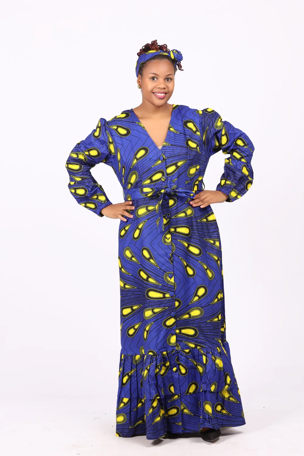 KAVAZI Long Button Down Dress robe longue femme