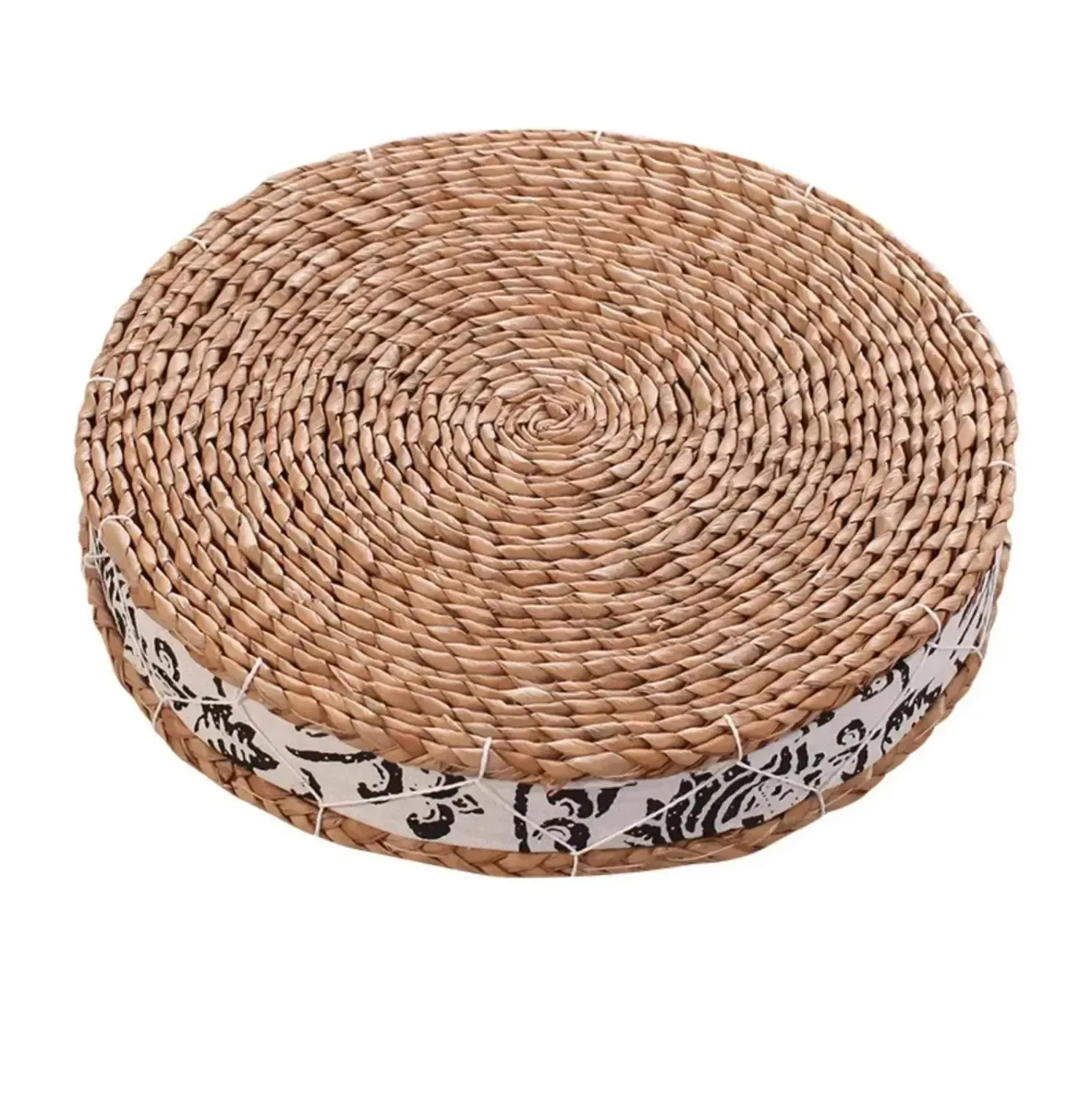Japon style Anjo coussin de sol paille tressée ronde