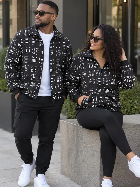 KAVAZI Ankara Puff Bomber Jacket blouson bomber