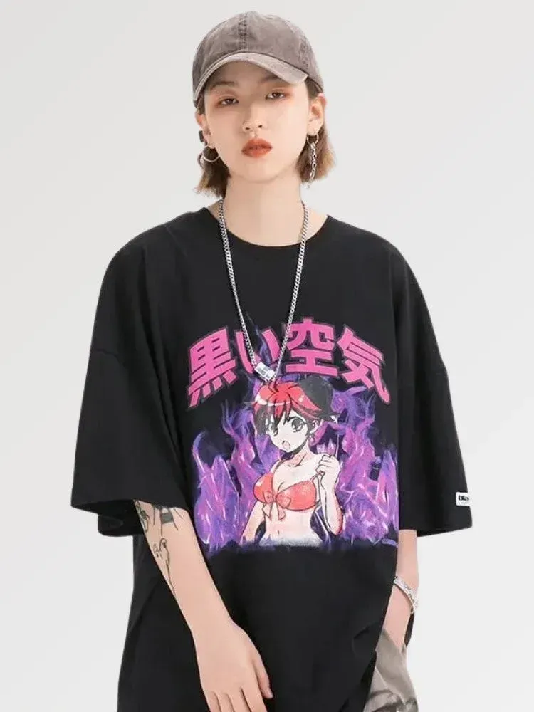Japon style Otaku Girl tee-shirt manga coton