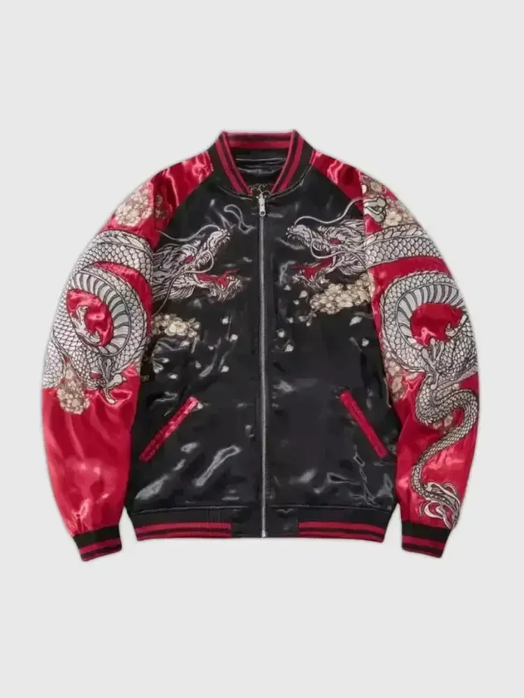 Japon style Sukajan Dragon ‘Ryuka No Ito’ veste japonaise