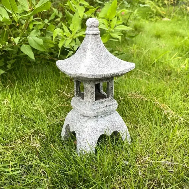 Japon style Zen lanterne jardin ‘kuroishi’ solaire