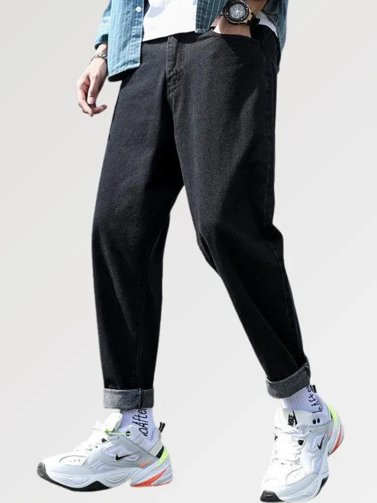 Japon Style The Students Denim Jean Streetwear coupe droite