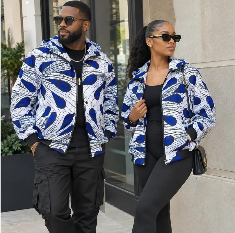 KAVAZI Ankara Puff Bomber Jacket blouson bomber