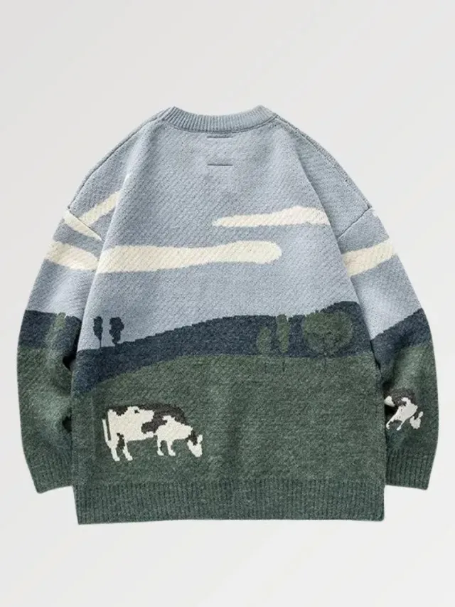 Japon style bottlejuku pull japonais oversize brodé