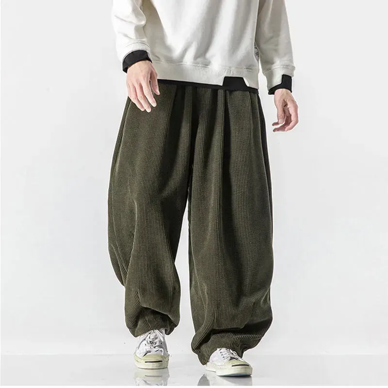 Japon style Kazuo pantalon en velours côtelé