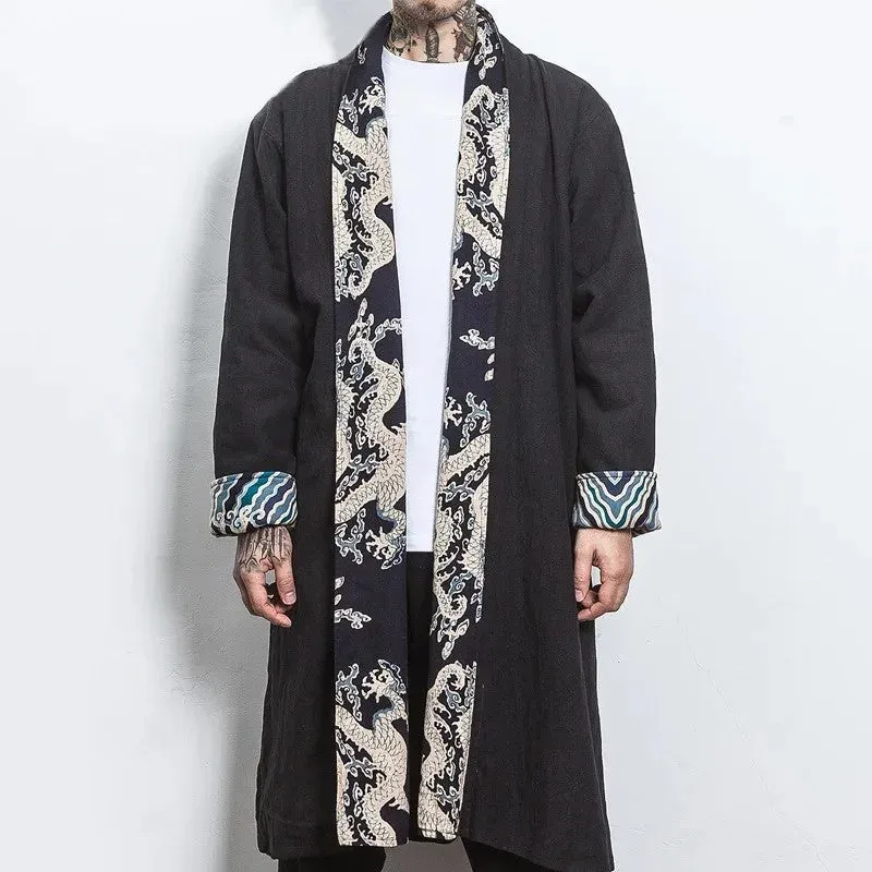 Japon style veste kimono longue cardigan coupe ample